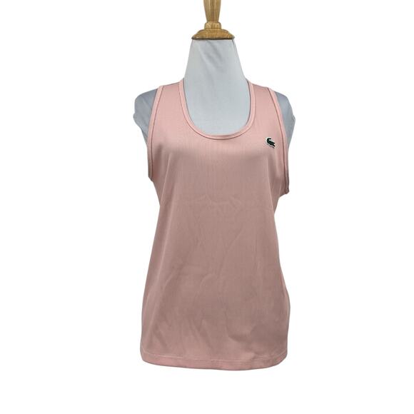 Lacoste Tops - Lacoste Sport Tank Top Women 42 L Large SLIM Fit Ultra Dry Ribbed Knit Racerback